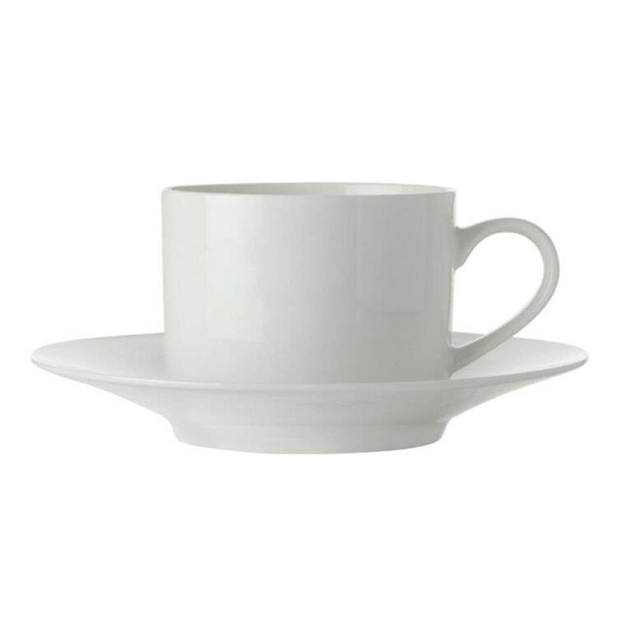 Kitchen & Dining * | Maxwell & Williams White Basics Straight Cup And Saucer 250Ml