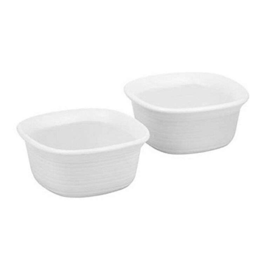 Kitchen & Dining * | Corningware Etch White Ovenware Ramekin 207Ml 2 Pack