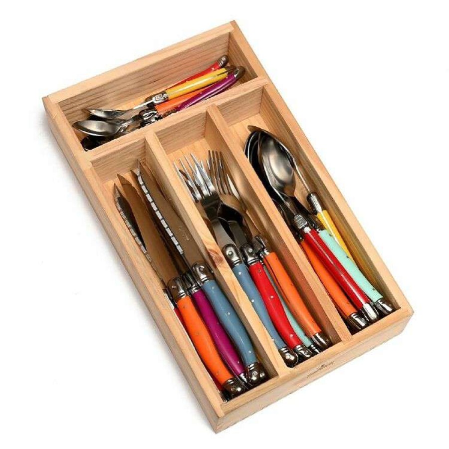 Kitchen & Dining * | Laguiole Elite Rainbow 24 Piece Cutlery Set