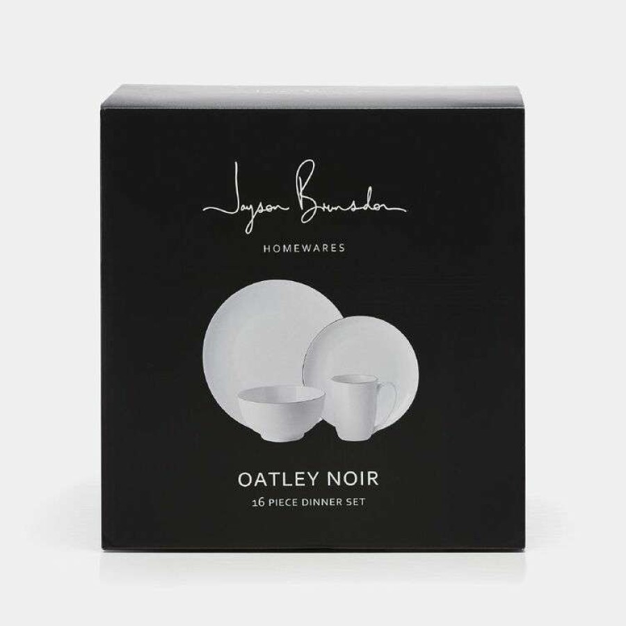 Kitchen & Dining * | Jayson Brunsdon Homewares Jayson Brunsdon Oatley Noir 16 Piece Dinnerset