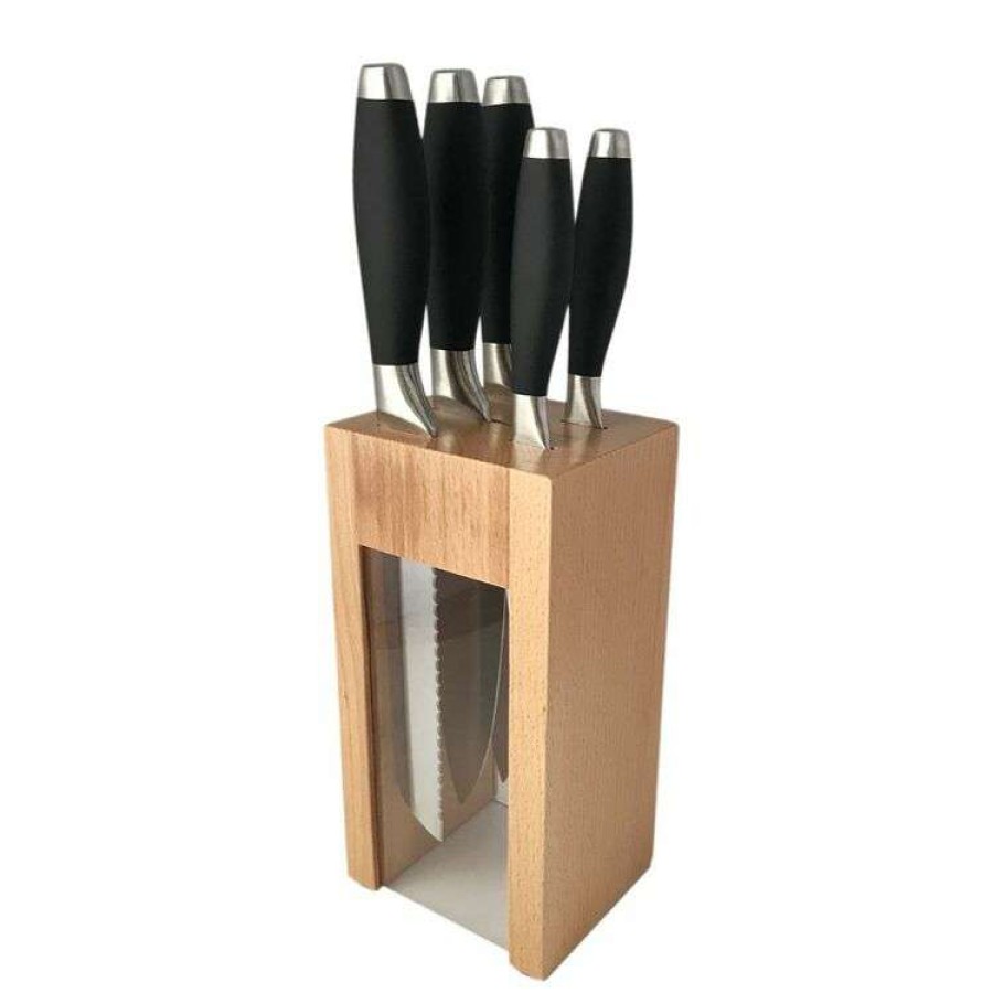 Kitchen & Dining * | Smith & Nobel 6-Piece Pro Knife Block