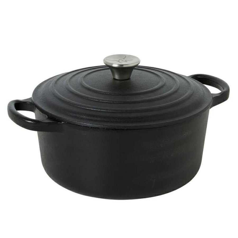 Kitchen & Dining * | S&N By Miguel Maestre Cast Iron Casserole 24Cm Black Matte