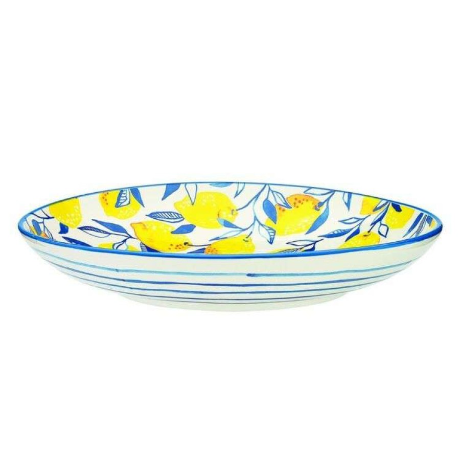 Kitchen & Dining * | Ecology Punch Shallow Bowl 31Cm Lemon