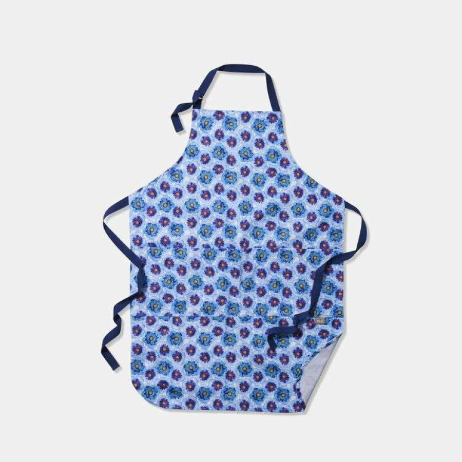 Kitchen & Dining * | Mozi Blue Pansy Apron