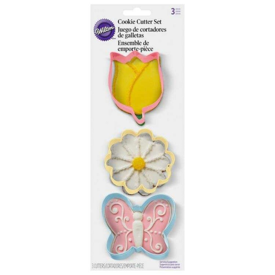 Kitchen & Dining * | Wilton 3-Piece Flower Cookie Cutter Set