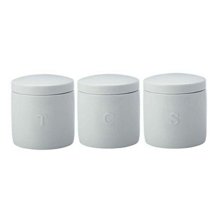 Kitchen & Dining * | Maxwell & Williams Epicurious 3-Piece 600Ml Canister Set White