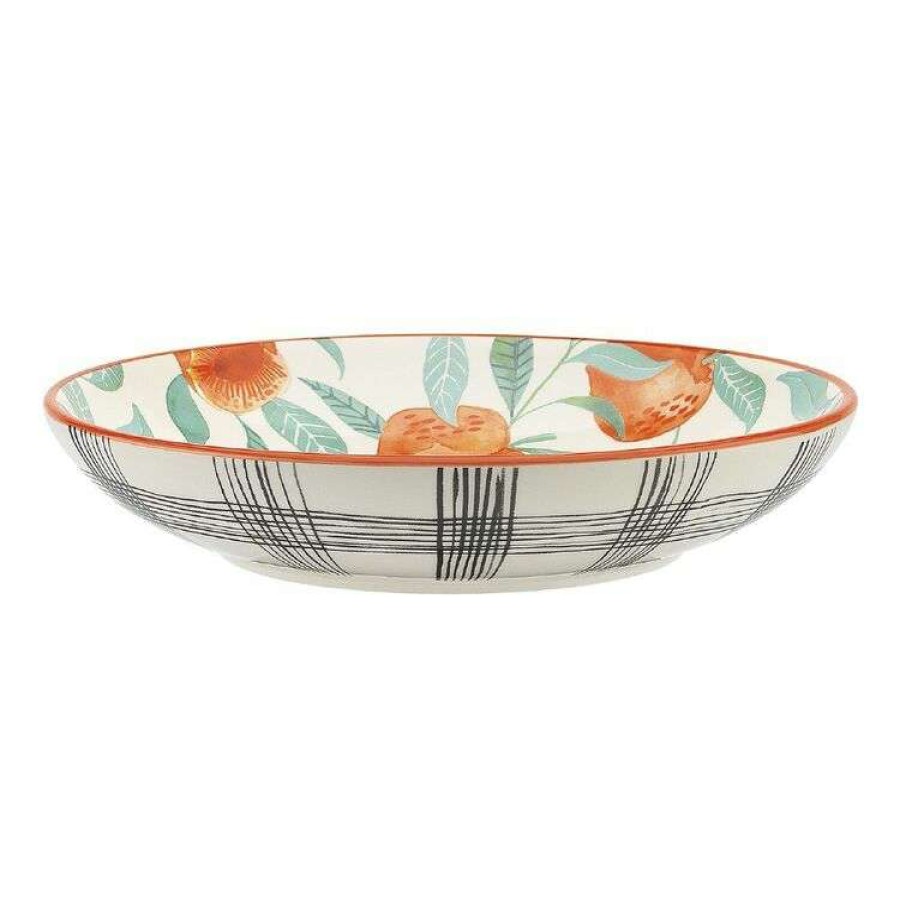 Kitchen & Dining * | Ecology Punch Medium Shallow Bowl 25.8X26X5Cm Peach