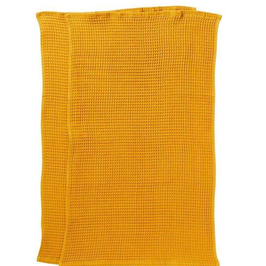 Kitchen & Dining * | S&N By Miguel Maestre Chef Waffle Tea Towel 2 Pack Yellow