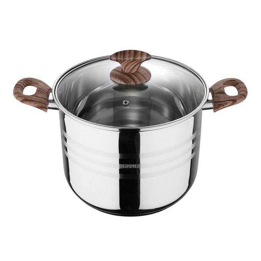 Kitchen & Dining * | Bergner Granito Stainless Steel Stockpot 8L