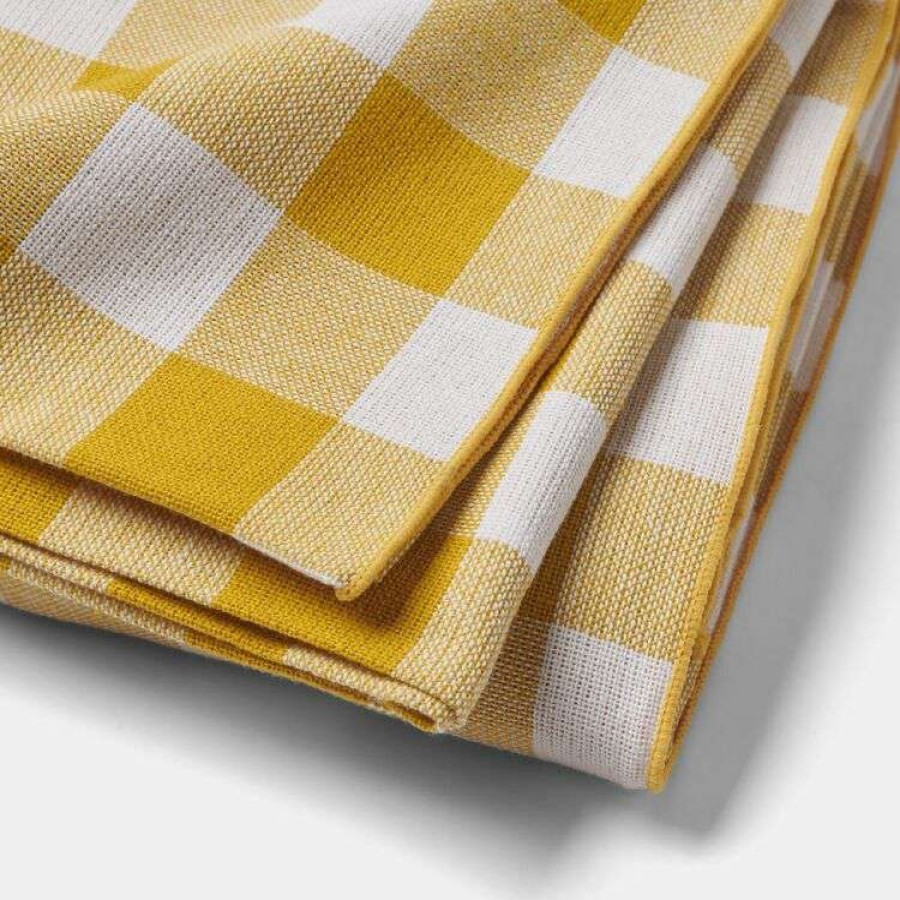 Kitchen & Dining * | Chyka Home Chyka Gingham Tablecloth 150X250Cm Mustard