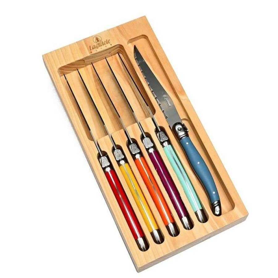 Kitchen & Dining * | Laguiole Elite Multicolour 6 Piece Knife Set