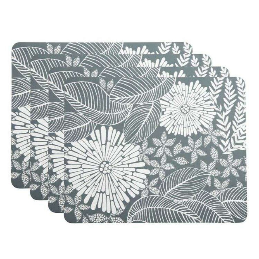 Kitchen & Dining * | Maxwell & Williams Island 4-Piece Cork Back Placemat 34 X 26.5 Cm Grey