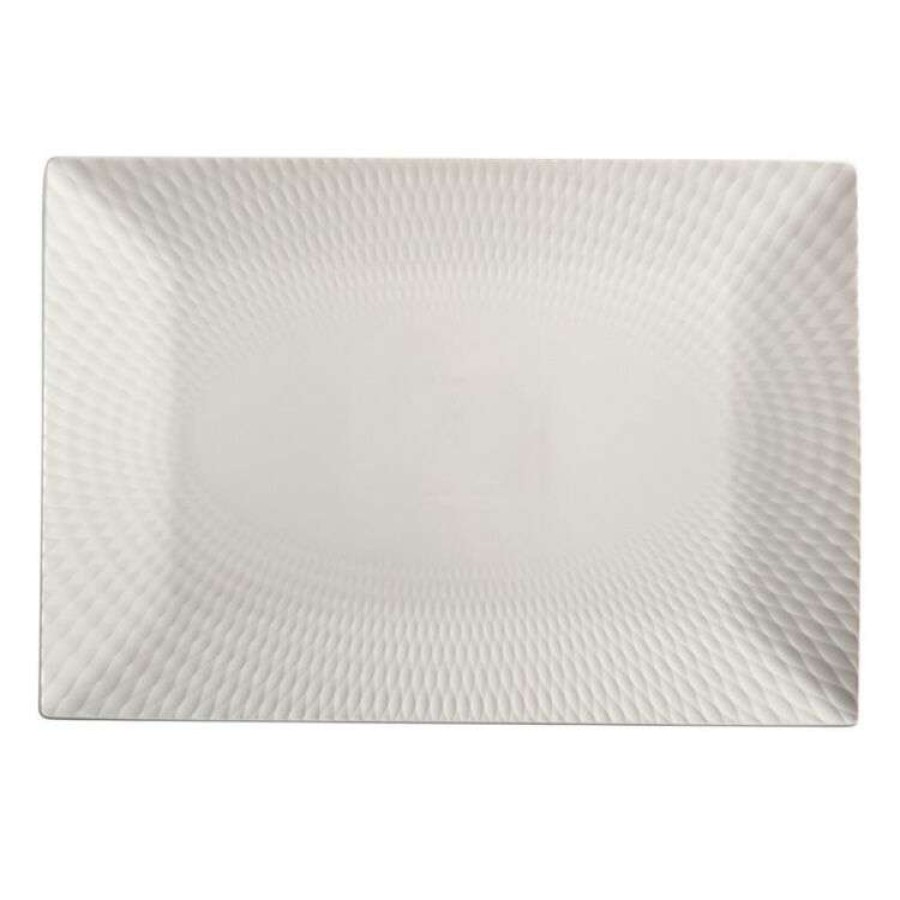 Kitchen & Dining * | Maxwell & Williams White Basics Diamonds Rectangular Platter 36 X 25 Cm Gift Boxed