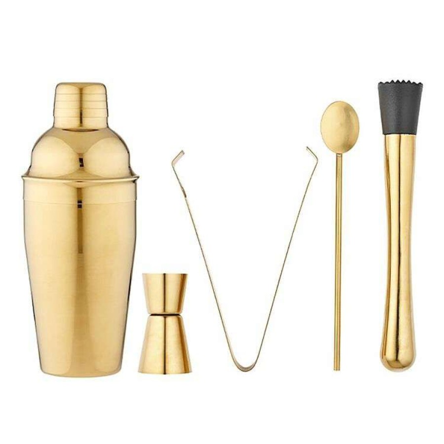 Kitchen & Dining * | Tempa Aurora 5 Piece Gold Cocktail Set