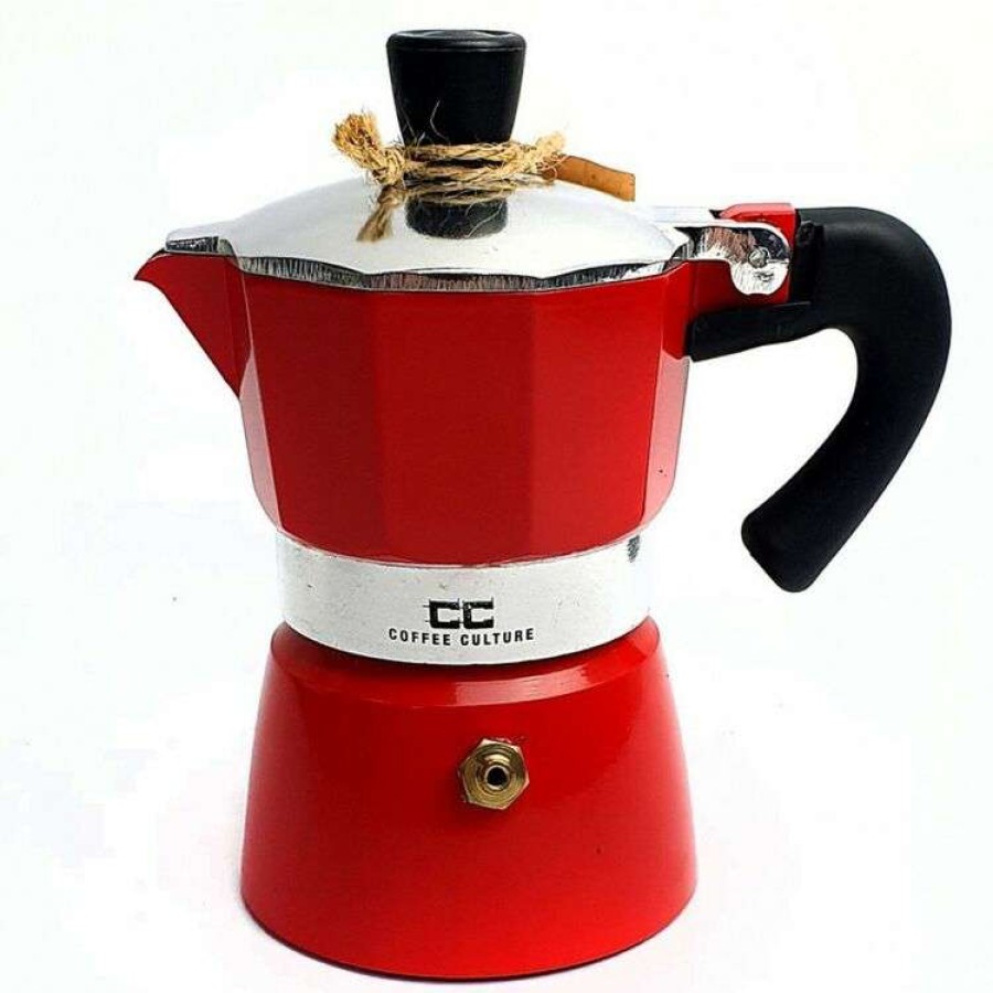 Kitchen & Dining * | Coffee Culture Red Coffee Maker 6 Cup