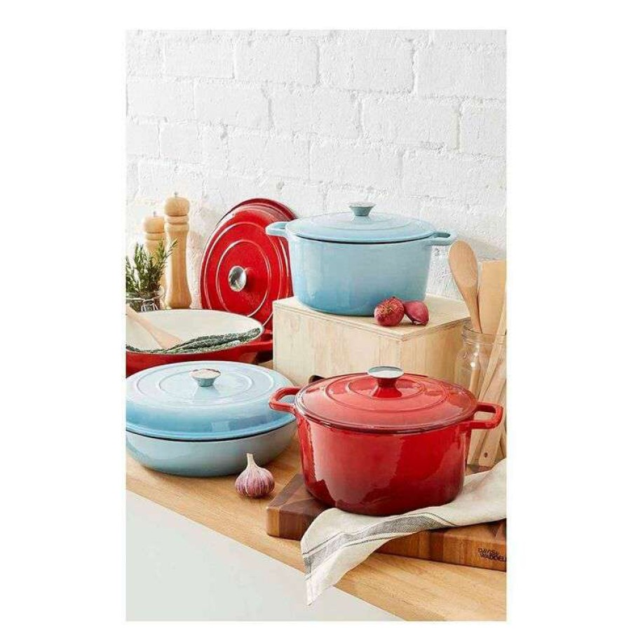 Kitchen & Dining * | Smith & Nobel Traditions Cast Iron Casserole 5L Blue