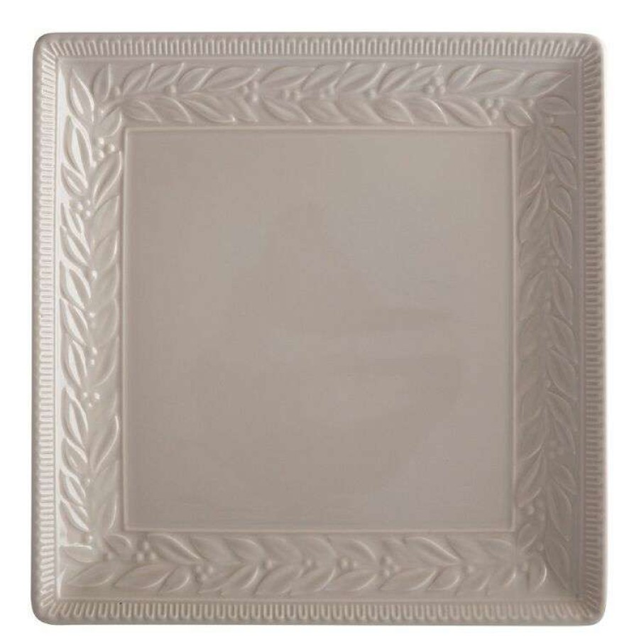 Kitchen & Dining * | Casa Domani Leccino Square Platter 34Cm Sand Gift Boxed