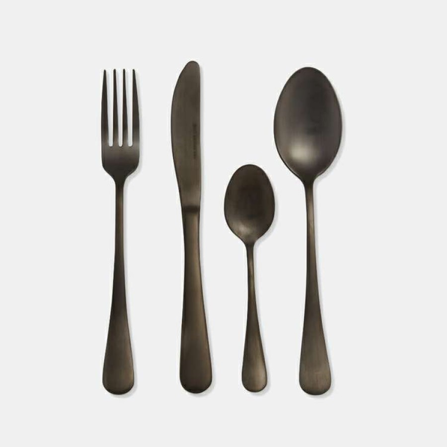 Kitchen & Dining * | Smith & Nobel Lille 24-Piece Cutlery Set Matte Black