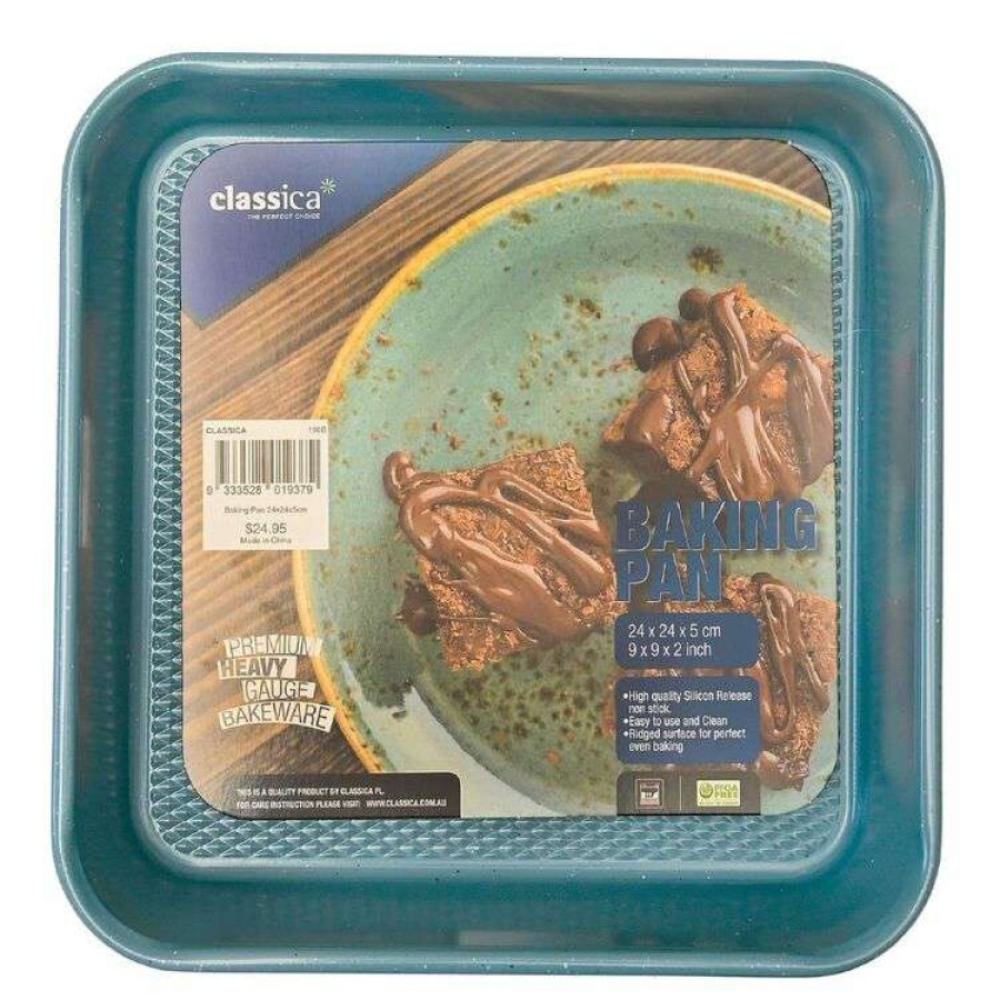 Kitchen & Dining * | Classica Silicon Release Blue Square Baking Pan 24X24X5Cm