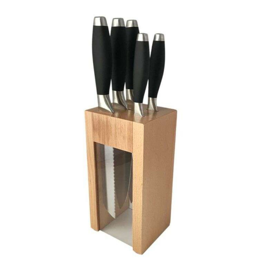 Kitchen & Dining * | Smith & Nobel 6-Piece Pro Knife Block