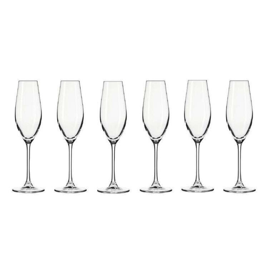 Kitchen & Dining * | Krosno Splendour 6-Piece Champagne Flute 210Ml Gift Boxed