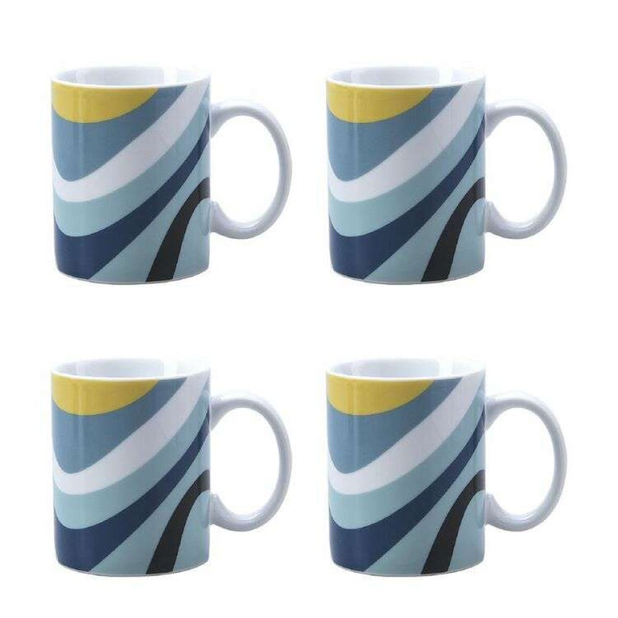 Kitchen & Dining * | Soren Wave 4 Pack Mugs Set Multicolour