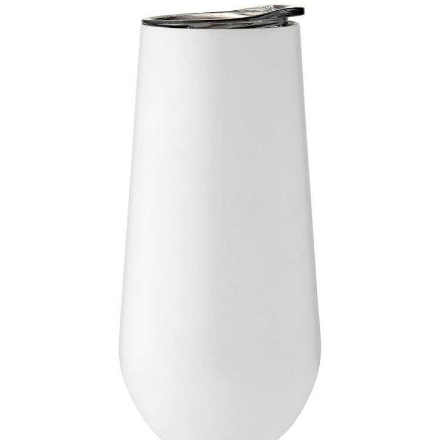 Kitchen & Dining * | Porta Portables Stainless Steel White Champagne Tumbler