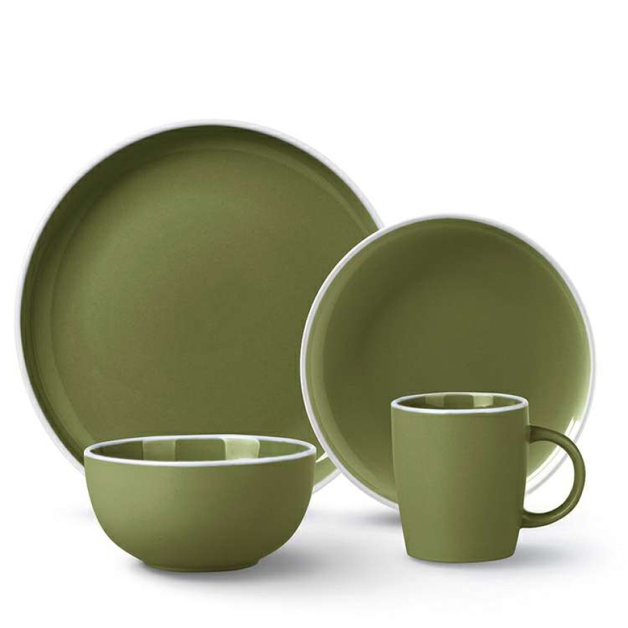 Kitchen & Dining * | Soren Aurora 16-Piece Dinner Set Olive