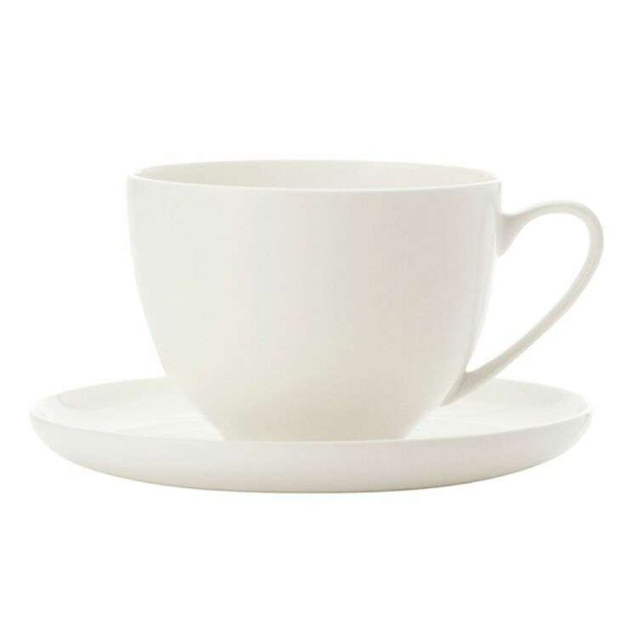 Kitchen & Dining * | Casa Domani Pearlesque Cup And Saucer Coupe