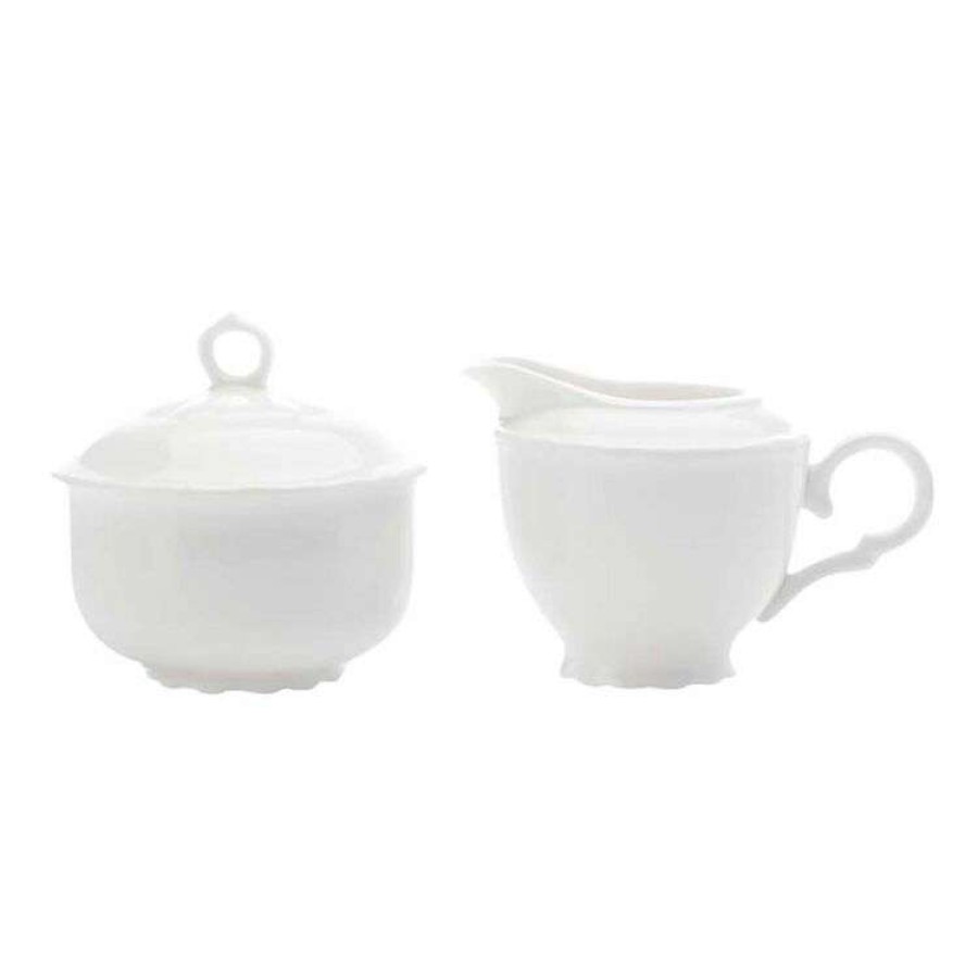 Kitchen & Dining * | Casa Domani Casual White Florence Sugar And Creamer Set