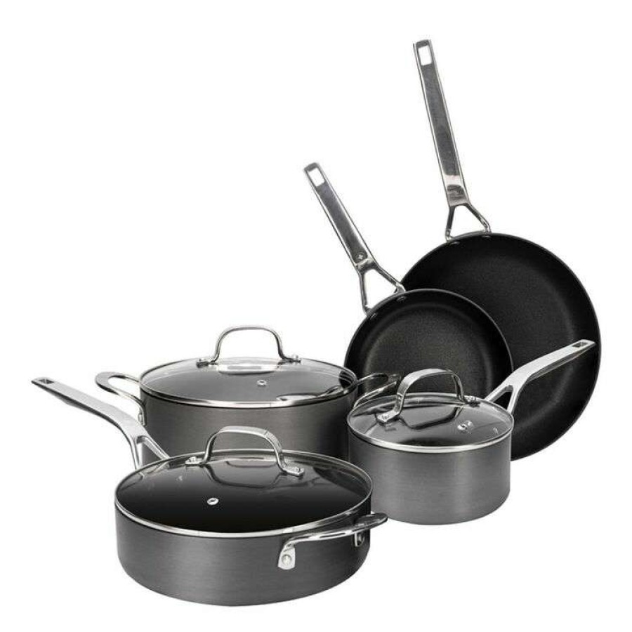 Kitchen & Dining * | Swiss Diamond Hard Anodised 5-Piece Cookset