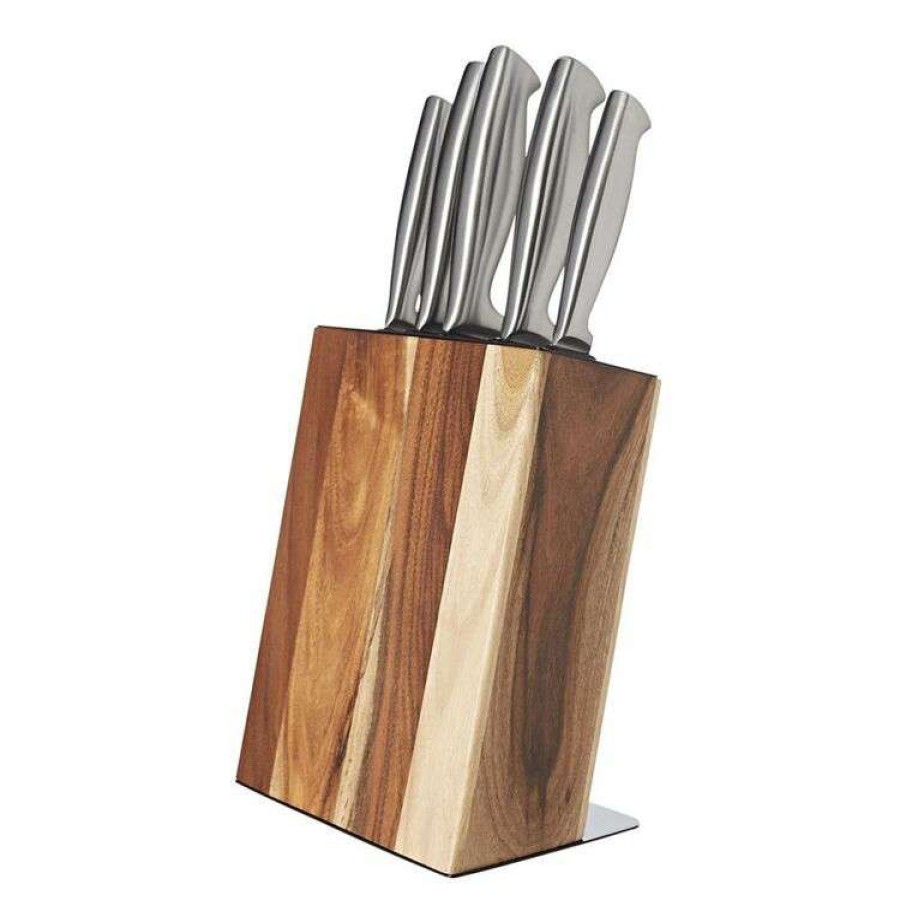 Kitchen & Dining * | Stanley Rogers Black Acacia 6-Piece Knife Block