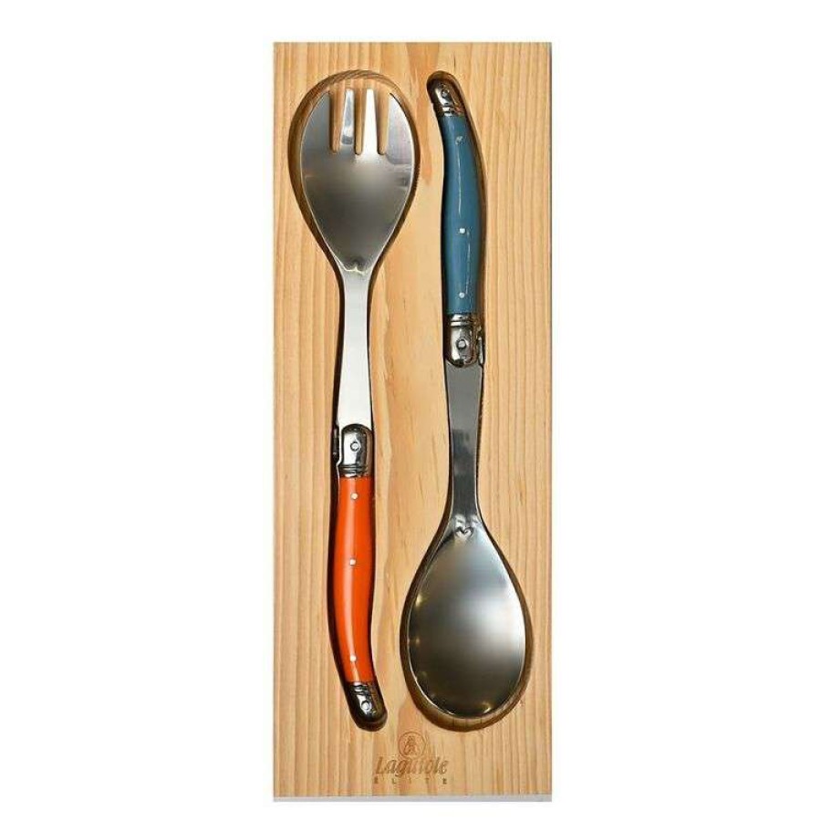 Kitchen & Dining * | Laguiole Elite Rainbow 2 Piece Salad Server Set